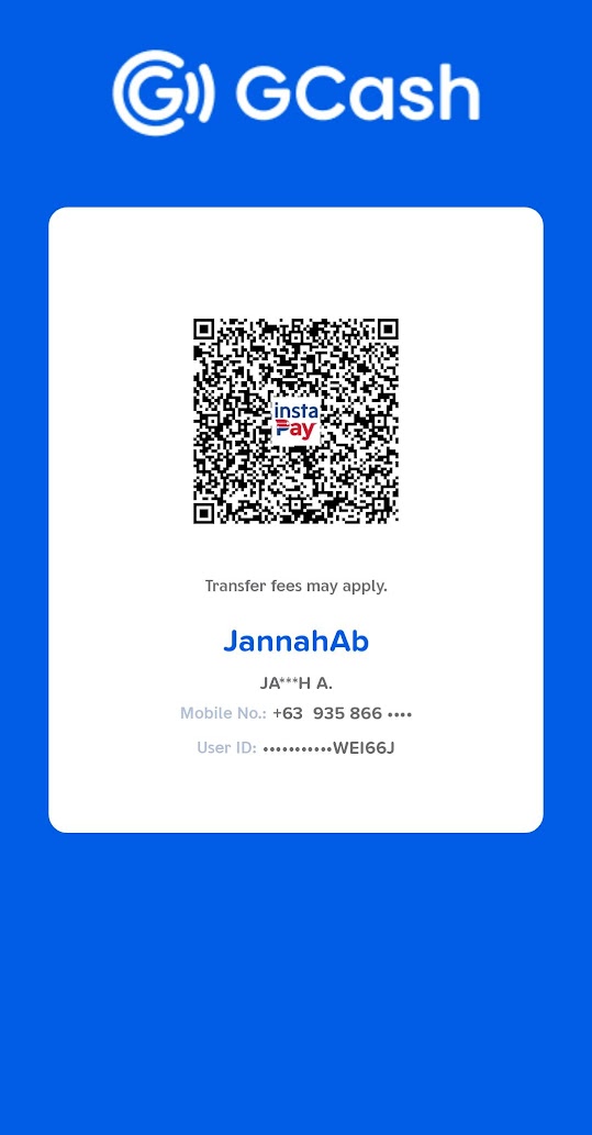 GCash QR code for Jannah Abueza